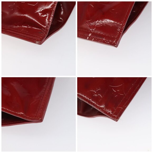 LOUIS VUITTON Monogram Vernis Stanton Tote Bag Red - Picture 16 of 16